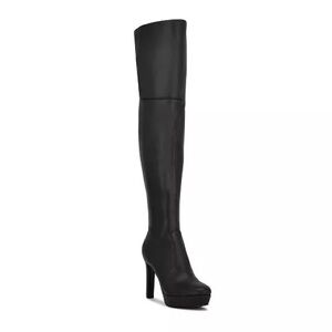 Nine West Gotcha Black Over-the-Knee Platform Boots Sz 8 BNWOB